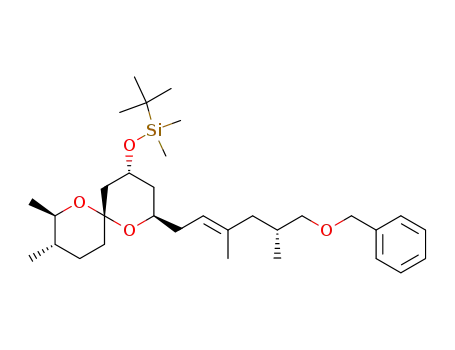 [(2R,4R,6R,8R,9S)-2-((E)-(R)-6-Benzyloxy-3,5-dimethyl-hex-2-enyl)-8,9-dimethyl-1,7-dioxa-spiro[5.5]undec-4-yloxy]-tert-butyl-dimethyl-silane