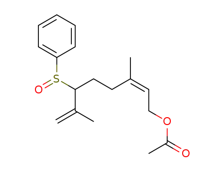 2,7-Octadien-1-ol, 3,7-dimethyl-6-(phenylsulfinyl)-, acetate, (Z)-