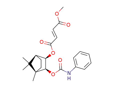 Molecular Structure of 76529-71-0 ((E)-But-2-enedioic acid methyl ester (1S,2R,3S,4R)-4,7,7-trimethyl-3-phenylcarbamoyloxy-bicyclo[2.2.1]hept-2-yl ester)