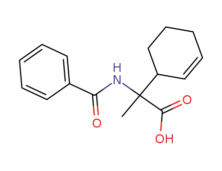 Molecular Structure of 82706-71-6 (2-Benzoylamino-2-cyclohex-2-enyl-propionic acid)