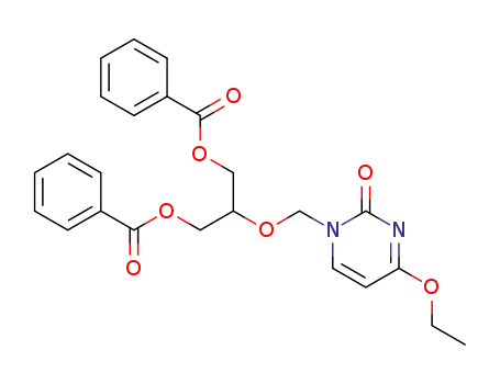 2(1H)-Pyrimidinone,
1-[[2-(benzoyloxy)-1-[(benzoyloxy)methyl]ethoxy]methyl]-4-ethoxy-
