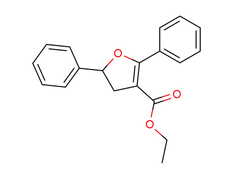 Molecular Structure of 112778-58-2 (3-Furancarboxylic acid, 4,5-dihydro-2,5-diphenyl-, ethyl ester)