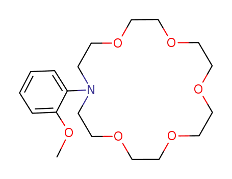 Molecular Structure of 98269-26-2 (1,4,7,10,13-Pentaoxa-16-azacyclooctadecane, 16-(2-methoxyphenyl)-)
