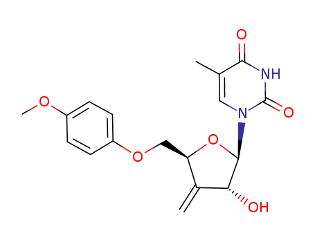 Uridine, 3'-deoxy-5'-O-(4-methoxyphenyl)-5-methyl-3'-methylene-