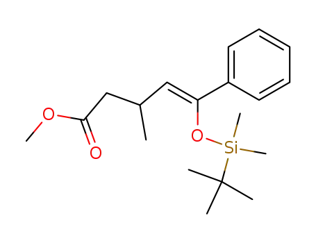 (Z)-5-(tert-Butyl-dimethyl-silanyloxy)-3-methyl-5-phenyl-pent-4-enoic acid methyl ester