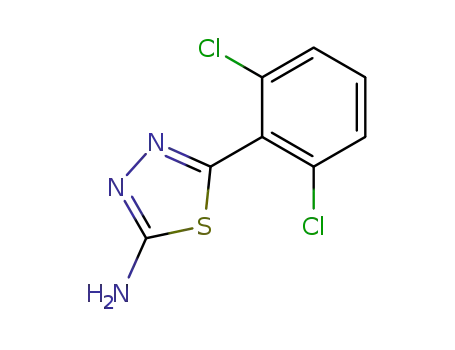 Molecular Structure of 89978-31-4 (5-(2,6-dichlorophenyl)-1,3,4-thiadiazol-2-amine)