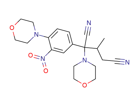 4-(4-morpholino-3-nitrophenyl)-4-cyano-4-morpholino-3-methyl-butyronitrile