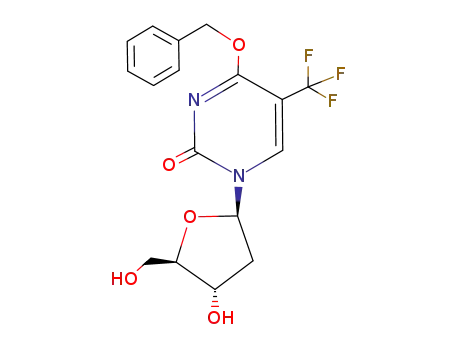 Molecular Structure of 116953-93-6 (O<sup>4</sup>-benzyl-2'-deoxy-5-(trifluoromethyl)uridine)
