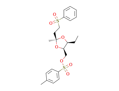 (2S,4R,5S)-(+)-5-Ethyl-2-methyl-2-<2-(phenylsulfonyl)ethyl>-4-(tosyloxymethyl)-1,3-dioxolan
