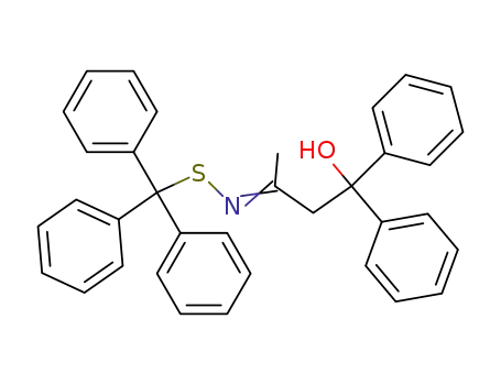 (3E)-1,1-diphenyl-3-tritylsulfanyliminobutan-1-ol