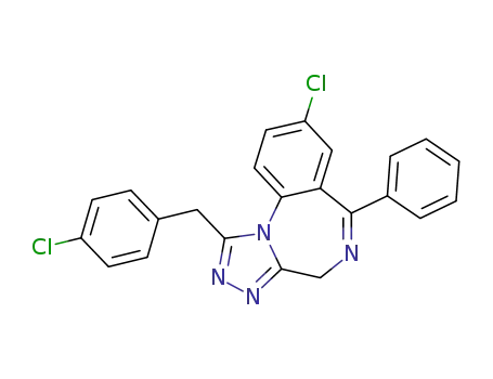 8-Chloro-1-(4-chloro-benzyl)-6-phenyl-4H-2,3,5,10b-tetraaza-benzo[e]azulene