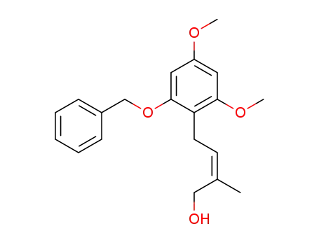 Molecular Structure of 112890-06-9 (2-Buten-1-ol, 4-[2,4-dimethoxy-6-(phenylmethoxy)phenyl]-2-methyl-, (Z)-)