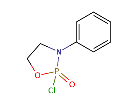 Molecular Structure of 38463-52-4 (1,3,2-Oxazaphospholidine, 2-chloro-3-phenyl-, 2-oxide)