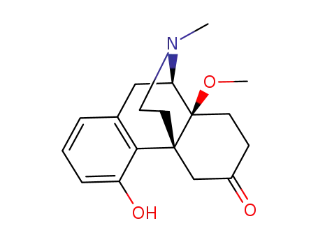Molecular Structure of 92055-58-8 ((-)-4-hydroxy-14-methoxy-N-methylmorphinan-6-one)
