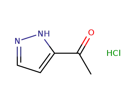 Molecular Structure of 175277-40-4 (1-(1H-Pyrazol-5-yl)ethan-1-one hydrochloride)