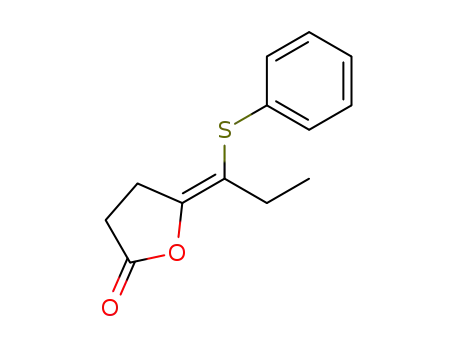 Molecular Structure of 109573-95-7 ((E)-4-(1-phenylthiopropylidene)butan-4-olide)