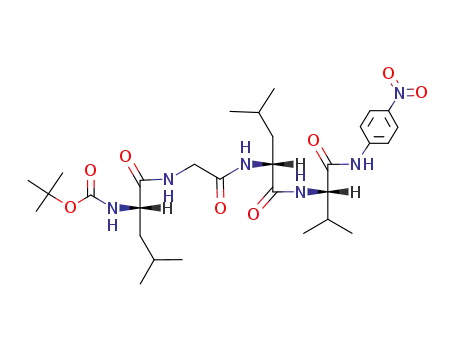 Molecular Structure of 87251-43-2 (Boc-Leu-Gly-D-Leu-Val-pNA)