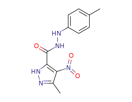 Molecular Structure of 81016-47-9 (5-Methyl-4-nitro-1H-pyrazole-3-carboxylic acid 2-(4-methylphenyl)hydra zide)