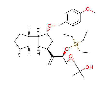 2-((2S,3S)-3-{(R)-2-[(1R,3R,3aR,3bS,6R,6aR,6bR)-3-(4-Methoxy-benzyloxy)-3a,6-dimethyl-decahydro-cyclobutadicyclopenten-1-yl]-1-triethylsilanyloxy-allyl}-oxiranyl)-propan-2-ol