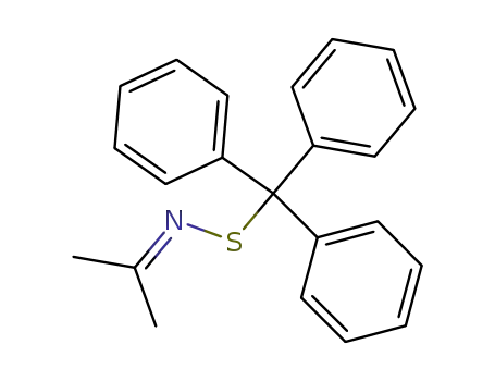 Molecular Structure of 86864-26-8 (N-tritylsulfenyl imine of acetone)
