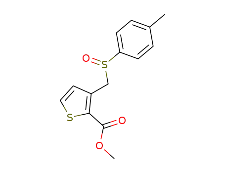 Molecular Structure of 81458-99-3 (methyl 3-(p-toluenesulfinylmethyl)thiophene-2-carboxylate)