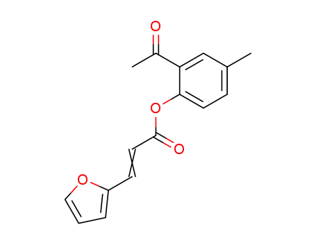 Molecular Structure of 129632-19-5 ((E)-3-Furan-2-yl-acrylic acid 2-acetyl-4-methyl-phenyl ester)