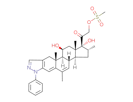 Molecular Structure of 50630-90-5 (deacylcortivazol 21-mesylate)