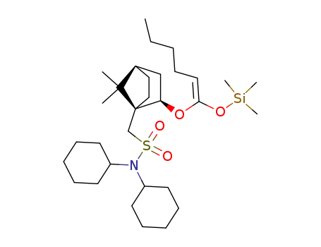 N,N-Dicyclohexyl-C-[(1S,2R,4R)-7,7-dimethyl-2-((Z)-1-trimethylsilanyloxy-hex-1-enyloxy)-bicyclo[2.2.1]hept-1-yl]-methanesulfonamide