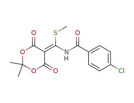 4-Chloro-N-[(2,2-dimethyl-4,6-dioxo-[1,3]dioxan-5-ylidene)-methylsulfanyl-methyl]-benzamide