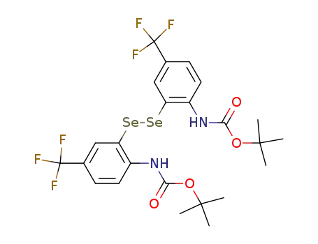 Molecular Structure of 212695-82-4 (tert-butyl N-[2-(2-tert-butoxycarbonylamino-5-trifluoromethylphenyldiselanyl)-4-trifluoromethylphenyl]carbamate)