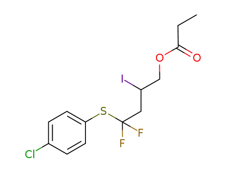 propionic acid 4-(4-chlorophenylsulfanyl)-4,4-difluoro-2-iodo-butyl ester