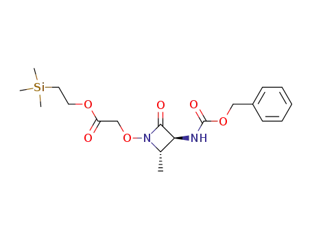 Molecular Structure of 97486-25-4 (2-(trimethylsilyl)ethyl <<4(S)-methyl-3(S)-<(benzyloxy)formamido>-2-oxo-1-azetidinyl>oxy>acetate)