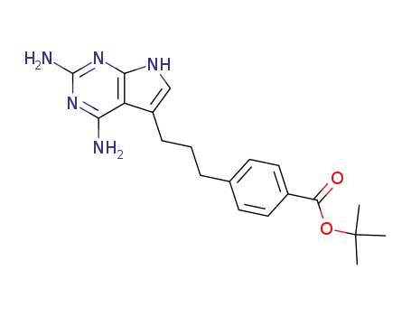 tert-butyl 4-<3-(2,4-diamino-7H-pyrrolo<2,3-d>pyrimidin-5-yl)propyl>benzoate