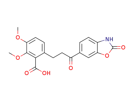 Benzoic acid, 6-(3-(2,3-dihydro-2-oxo-6-benzoxazolyl)-3-oxopropyl)-2,3-dimethoxy-