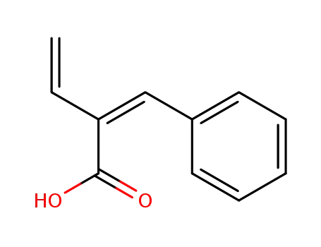 Molecular Structure of 91344-46-6 (2-[1-Phenyl-meth-(Z)-ylidene]-but-3-enoic acid)