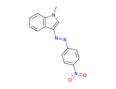Molecular Structure of 61844-15-3 (1H-Indole, 1-methyl-3-[(4-nitrophenyl)azo]-)