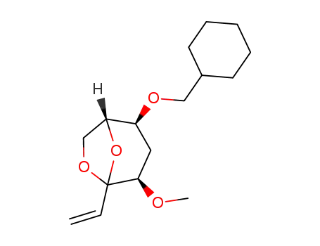 Molecular Structure of 123920-76-3 (.beta.-D-ribo-Oct-1-en-3-ulopyranose, 3,8-anhydro-6-O-(cyclohexylmethyl)-1,2,5-trideoxy-4-O-methyl-)