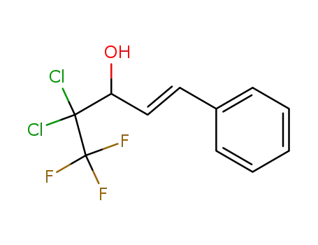 Molecular Structure of 107932-09-2 ((E)-4,4-dichloro-5,5,5-trifluoro-1-phenyl-1-penten-3-ol)