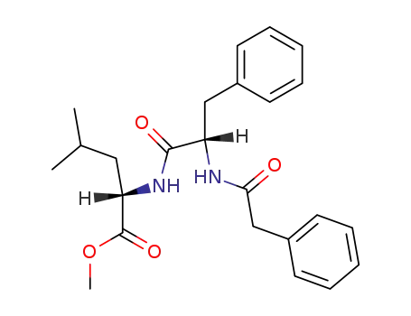 Molecular Structure of 116912-10-8 (L-Leucine, N-[N-(phenylacetyl)-L-phenylalanyl]-, methyl ester)