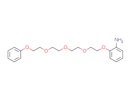 Molecular Structure of 89346-81-6 (Benzenamine, 2-[2-[2-[2-(2-phenoxyethoxy)ethoxy]ethoxy]ethoxy]-)