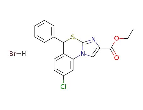 8-Chloro-5-phenyl-5H-4-thia-3,9b-diaza-cyclopenta[a]naphthalene-2-carboxylic acid ethyl ester; hydrobromide