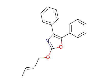 Molecular Structure of 82238-44-6 (Oxazole, 2-(2-butenyloxy)-4,5-diphenyl-)