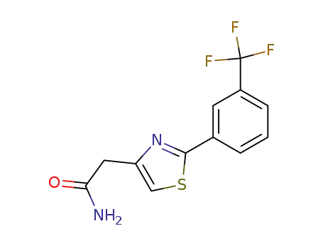 Molecular Structure of 78743-06-3 (2-[2-(3-Trifluoromethyl-phenyl)-thiazol-4-yl]-acetamide)
