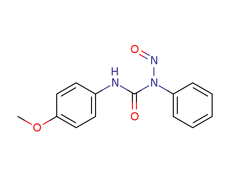 Molecular Structure of 107676-70-0 (1-(4-methoxyphenyl)3-phenyl-3-nitrosourea)