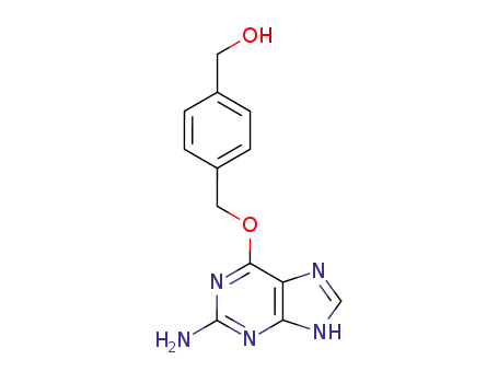 Molecular Structure of 152832-96-7 (p-6-O<sup>6</sup>-[(hydroxymethyl)benzyl]guanine)