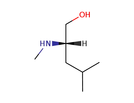 Molecular Structure of 10203-89-1 (1-Pentanol, 4-methyl-2-(methylamino)-, (S)-)