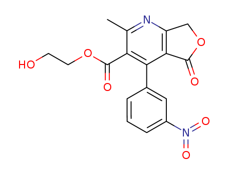 Furo[3,4-b]pyridine-3-carboxylic acid,
5,7-dihydro-2-methyl-4-(3-nitrophenyl)-5-oxo-, 2-hydroxyethyl ester