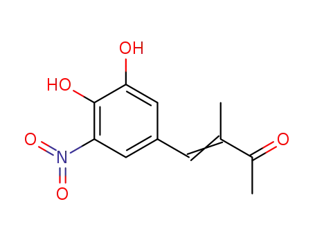 Molecular Structure of 116313-74-7 (3-Buten-2-one, 4-(3,4-dihydroxy-5-nitrophenyl)-3-methyl-)