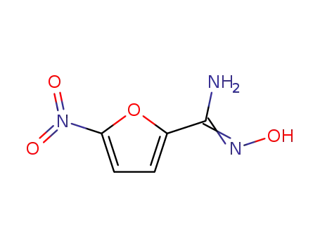 Molecular Structure of 772-43-0 (N'-HYDROXY-5-NITROFURAN-2-CARBOXIMIDAMIDE)