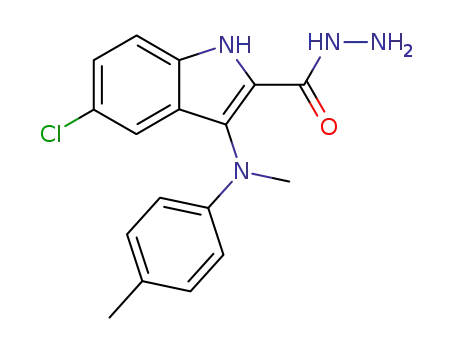 5-Chloro-3-(methyl-p-tolyl-amino)-1H-indole-2-carboxylic acid hydrazide